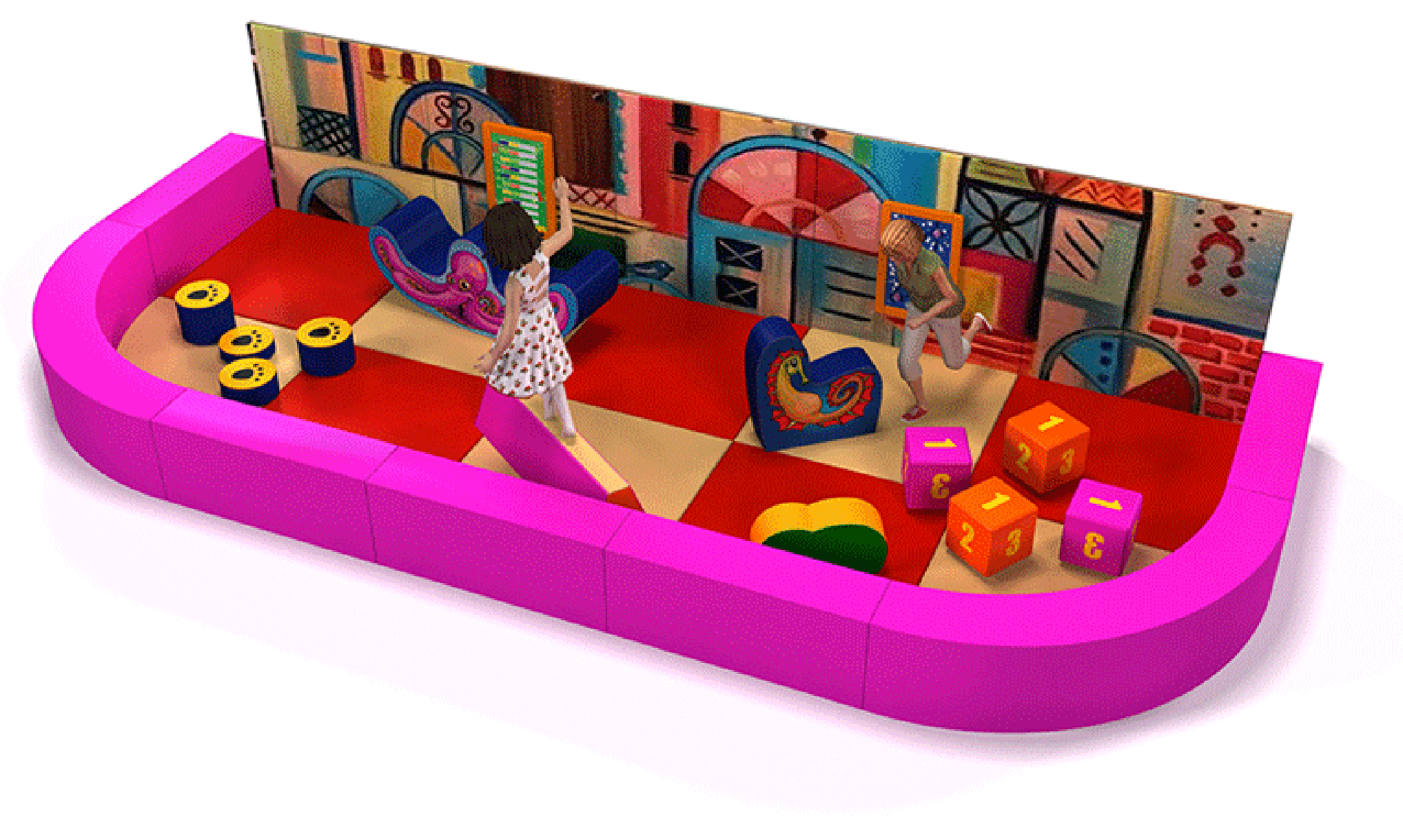 Soft-Play für Kleinkinder in Indoor-Spielplätzen oder Kinderecken