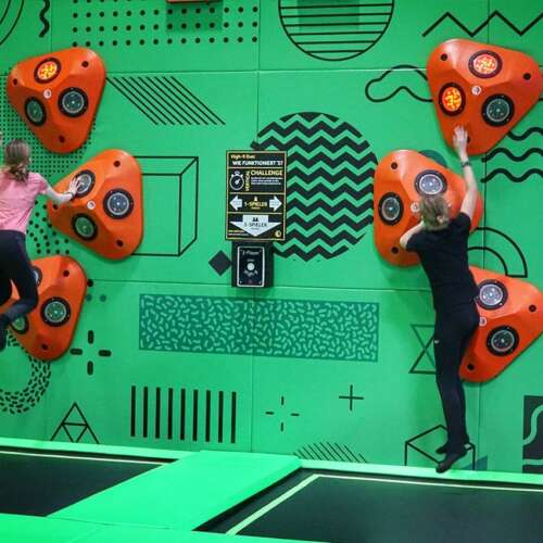 Interactive high 9 game for trampoline parks ELI Play