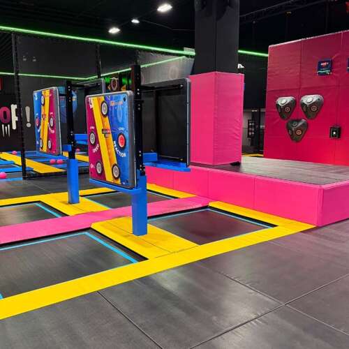 Interactive games at trampoline park Woop in Graz ELI Play